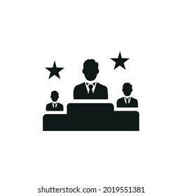 Icono del ganador, icono del ganador del vector, ilustración del vector