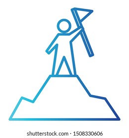 Winner Icon, Vector Illustration, Business Outline