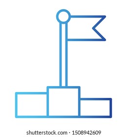 Winner Icon, Vector Illustration, Business Outline