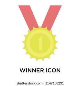 Winner icon vector isolated on white background for your web and mobile app design, Winner logo concept