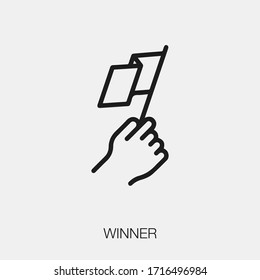 símbolo de signo vector de icono ganador