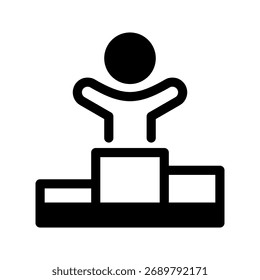 Gewinner Symbol Vektorsymbol Design Illustration