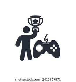 winner icon. vector.Editable stroke.linear style sign for use web design,logo.Symbol illustration.
