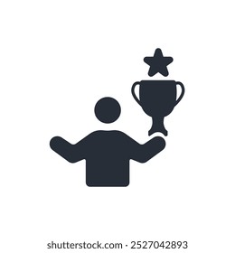 winner icon. vector.Editable stroke.linear style sign for use web design,logo.Symbol illustration.