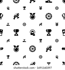 el patrón de iconos ganadores es transparente. Incluye medalla editable, mujer exitosa, competencia, éxito, recompensa, ruleta, póquer, íconos de juego. iconos ganadores para web y móvil.