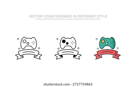 Iconos del ganador fijados en diverso estilo con el fondo blanco