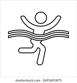 Iconos del ganador. Ilustración vectorial de línea simple