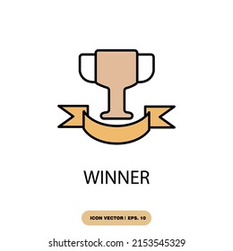 winner icons  symbol vector elements for infographic web