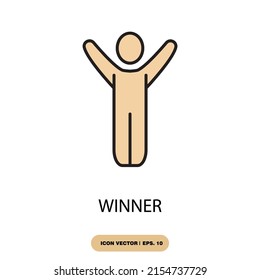 winner icons  symbol vector elements for infographic web