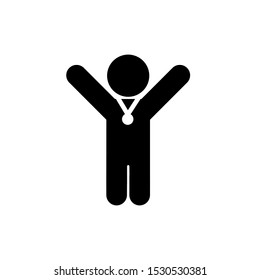 Winner icon,vector illustration. Flat design style. vector winner icon illustration isolated on White background, winner icon Eps10. winner icons graphic design vector symbols.