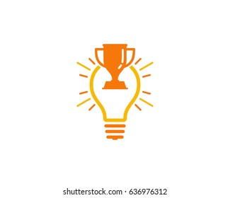 Winner Idea Trophy Icon Logo Design Element