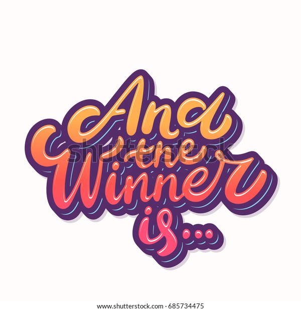Winner Lettering Phrase Stock Vector (Royalty Free) 685734475 ...