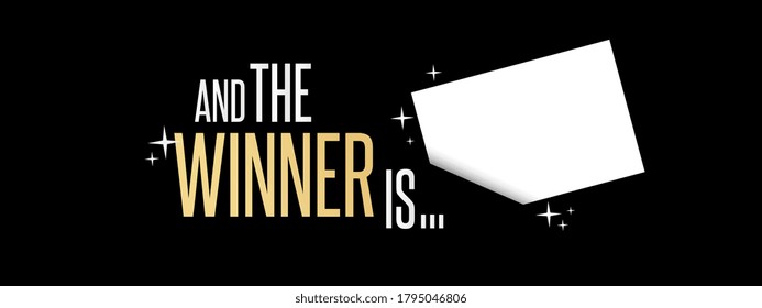 And the winner is... on black background