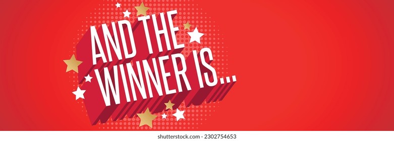 And the winner is... on red background