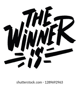 The winner is... Vector lettering.