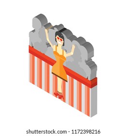 Winner isometric left top view 3D icon