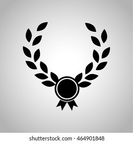 Winner laurel wreath icon on the background
