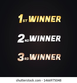 Winner level with gold glitter.  prize background.