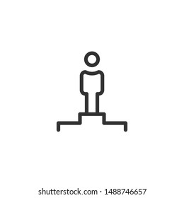 Winner  - Line Vector Icon