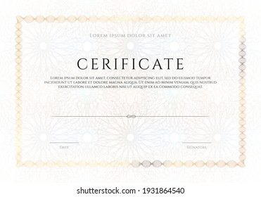 Winner luxury certificate template design, blank diploma with textplace