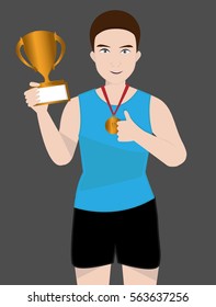 winner male runner.vector illustrator
