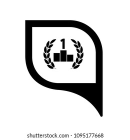 winner and map pointer. vector illustration