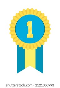 winner medal icon on white background