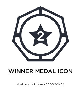 Winner medal icon vector isolated on white background for your web and mobile app design, Winner medal logo concept