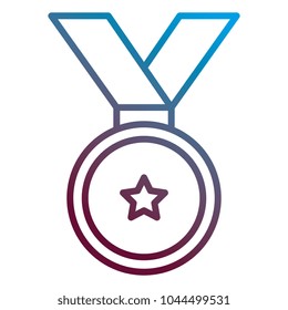 winner medal isolated icon