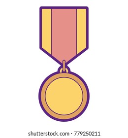 winner medal isolated icon