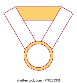 winner medal isolated icon