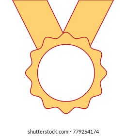winner medal isolated icon