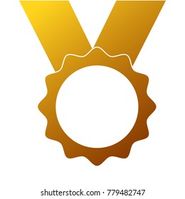 winner medal isolated icon