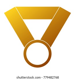winner medal isolated icon