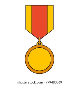 winner medal isolated icon