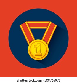 winner medal isolated icon vector illustration design