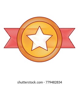 winner medal with star