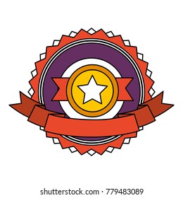 winner medal with star emblem