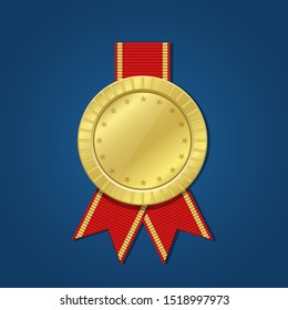 Winner medal vector design illustration isolated on blue background