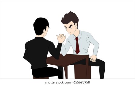 Winner must endure. Clash/Business vector concept illustration