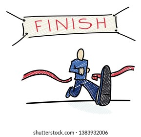 Winner on the finish line
