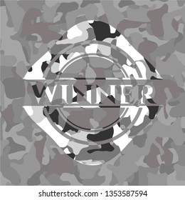 Winner on grey camo pattern