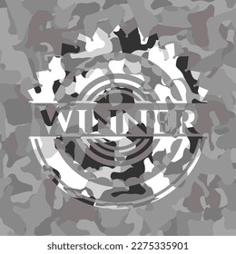 Ganador en textura de camo gris 