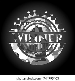 Winner on grey camo texture