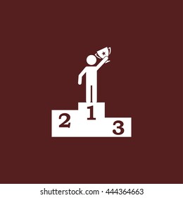 winner on podium icon