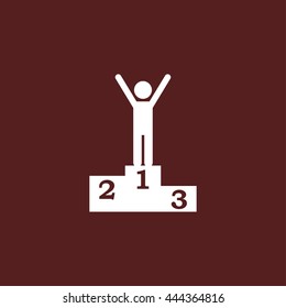 winner on podium icon