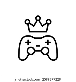 Winner outline icon. gaming line illustration.
