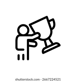 Diseño del Vector del icono del contorno del ganador Bueno para el Web o el App móvil