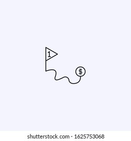 Winner path to the dollar icon
