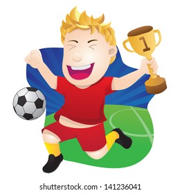 Winner Playing Soccer